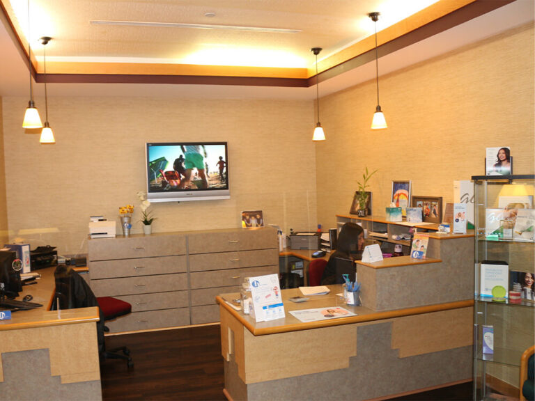 front desk area of Harris Dentistry in Boca Raton, FL